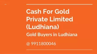 cash for gold in Ludhiana