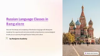 Russian Language Classes in Bangalore