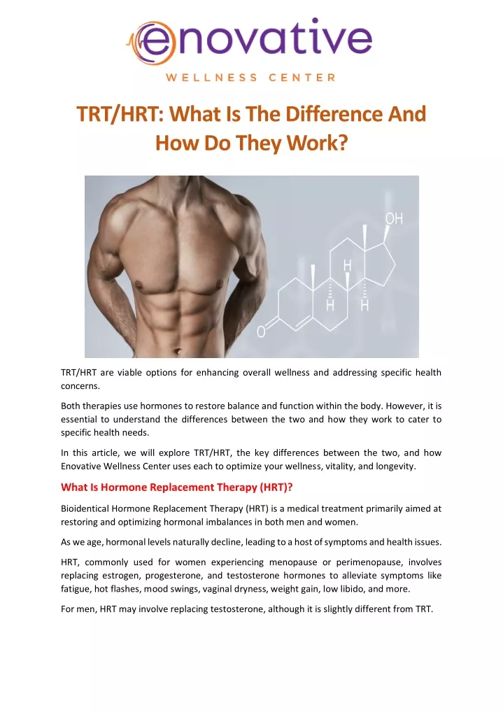 trt hrt what is the difference and how do they
