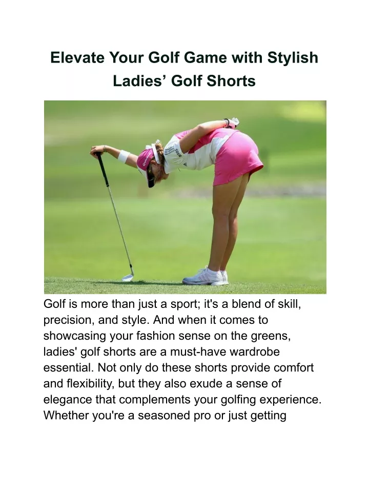 elevate your golf game with stylish ladies golf