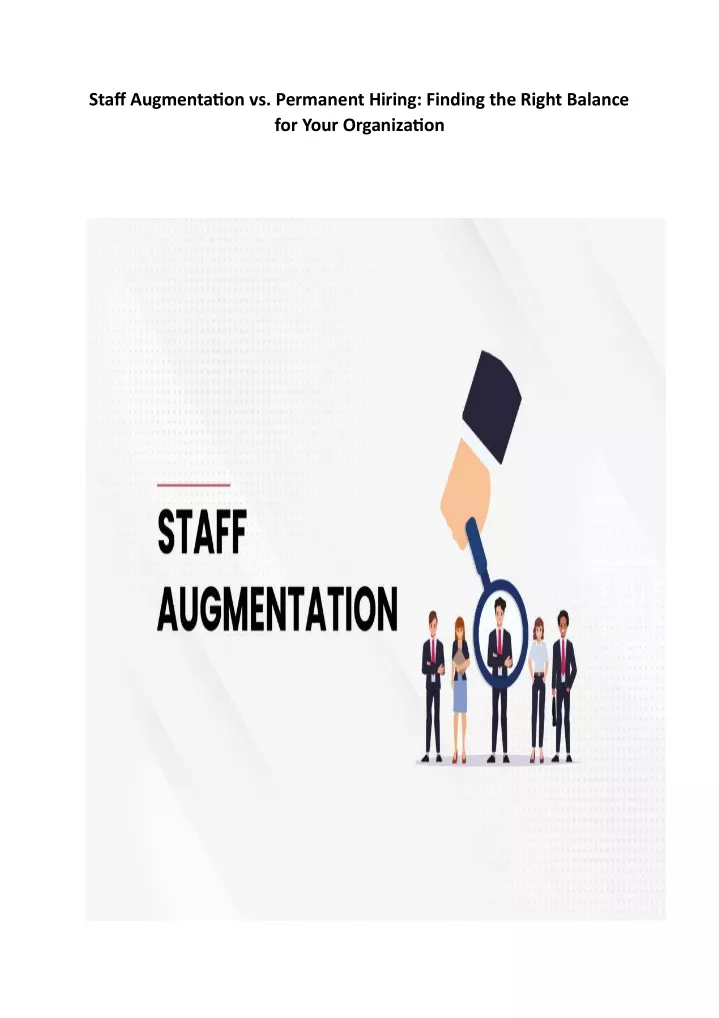 staff augmentation vs permanent hiring finding