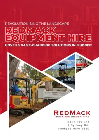 Revolutionising the Landscape RedMack Equipment Hire Unveils Game-Changing Solutions in Mudgee!