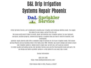 d l drip irrigation systems repair phoenix