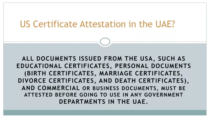 us certificate attestation in the uae