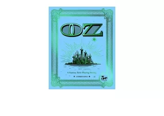 Download OZ A Fantasy RolePlaying Setting full
