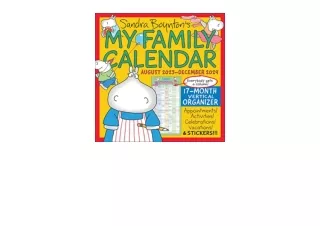 Download Sandra Boyntons My Family Calendar 17Month 20232024 Family Wall Calendar unlimited