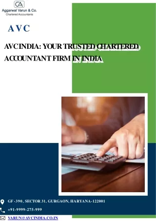 Navigating Financial Success: Your Trusted Chartered Accountant Firm in India