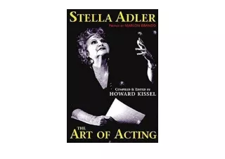 PDF read online The Art of Acting for android