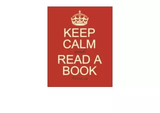 Download Reading Log Gifts for Book Lovers / Reading JournalSoftbackLarge 8 x 10Keep Calm100 Spacious Record Pages and M