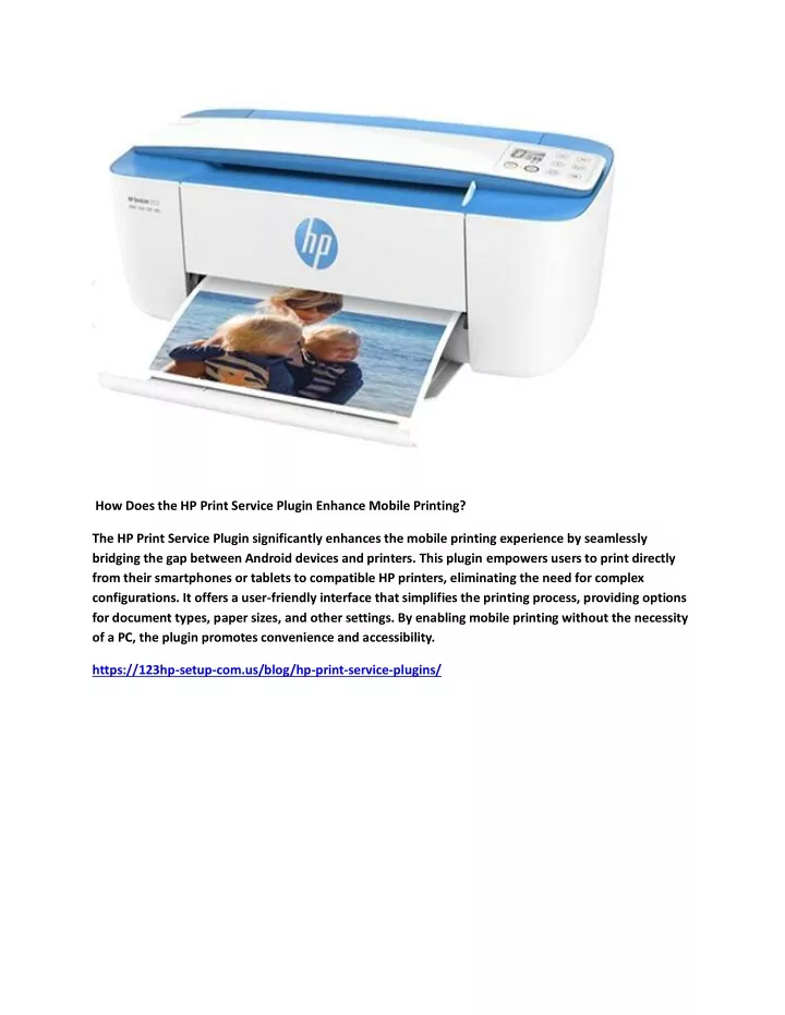 how does the hp print service plugin enhance