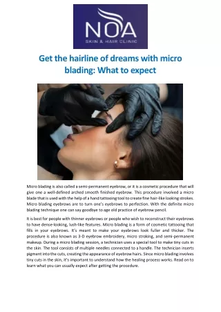 get the hairline of dreams with micro blading