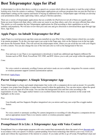 best teleprompter apps for ipad