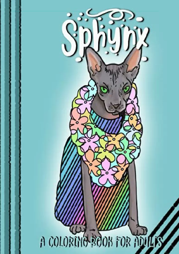 sphynx a coloring book for adults the perfect