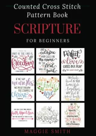 EPUB DOWNLOAD Counted Cross Stitch Pattern Book for Beginners | Scripture: