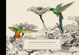 Download Composition Notebook College Ruled: Hummingbirds Vintage Illustration C