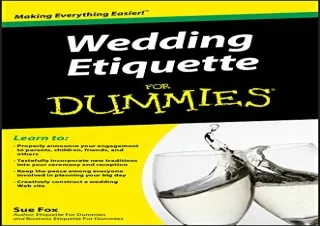 Download Wedding Etiquette For Dummies Free
