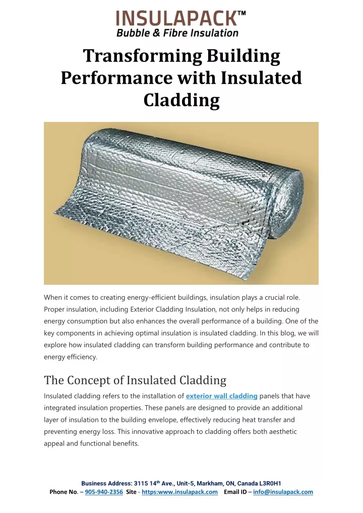 transforming building performance with insulated