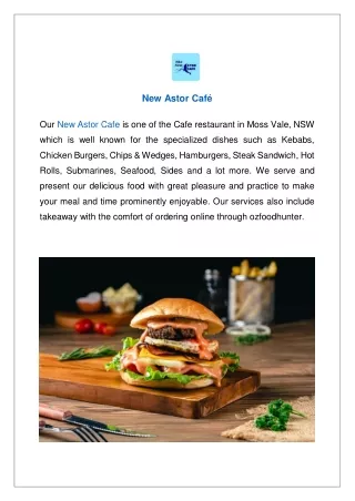 Up to 10% offer at New Astor Cafe - Order Now