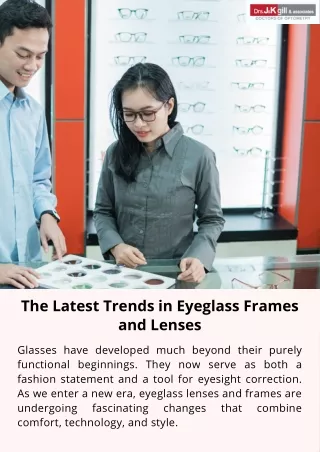The Latest Trends in Eyeglass Frames and Lenses
