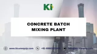 Concrete Batch Mixing Plant | KI Conequip pvt. Ltd.