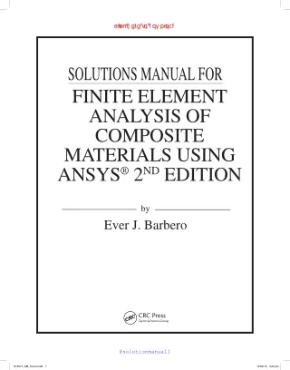 sample Finite Element Analysis of Composite Materials Using ANSYS 2nd edition solution manual pdf_1 (2)