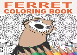 Download Ferret Coloring Book: 30 Patterns to Color for Stress Relief and Relaxi