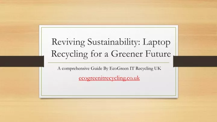 reviving sustainability laptop recycling for a greener future