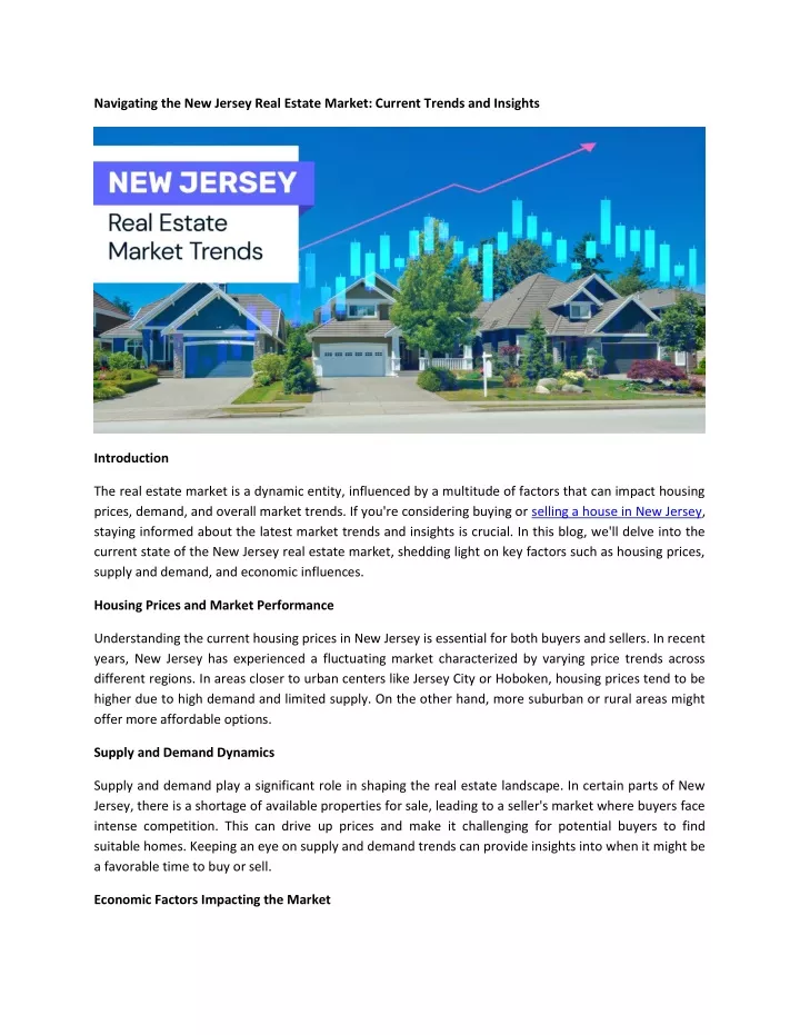 PPT Navigating the New Jersey Real Estate Markets PowerPoint