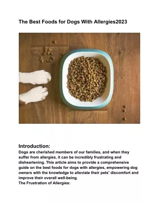 Untitled documThe Best Foods for Dogs With Allergies2023ent