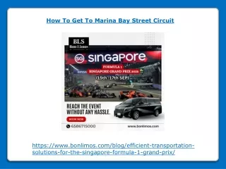 how to get to marina bay street circuit