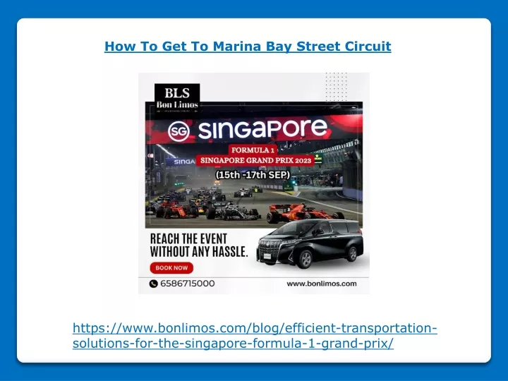 how to get to marina bay street circuit