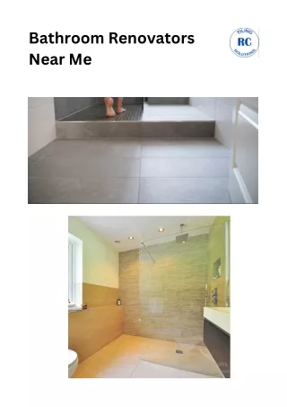 Find Local Bathroom Renovators Near Me - RCTiling Solutions