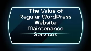 WordPress Website Maintenance Services