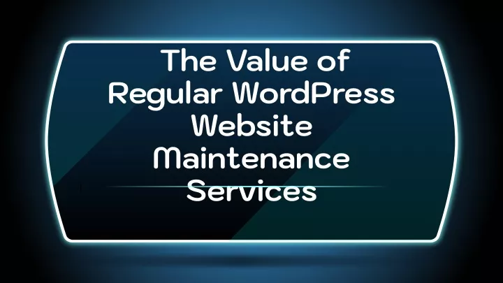 the value of regular wordpress website