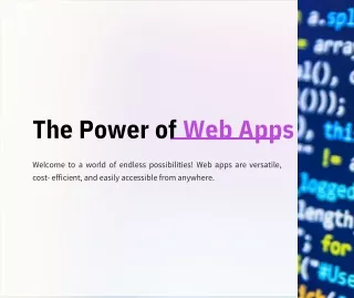 The power of web Apps