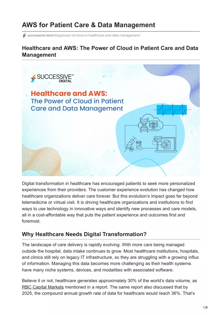 aws for patient care data management