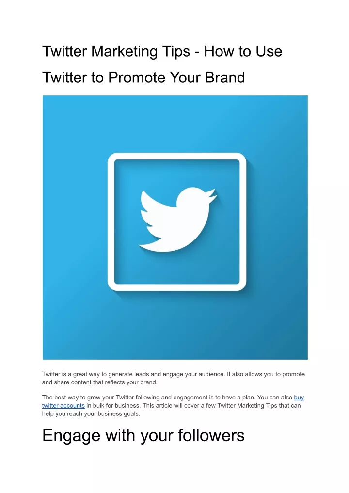 twitter marketing tips how to use