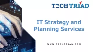 IT Strategy and Planning Services in the New York | TechTriad