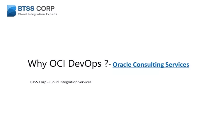 why oci devops oracle consulting services