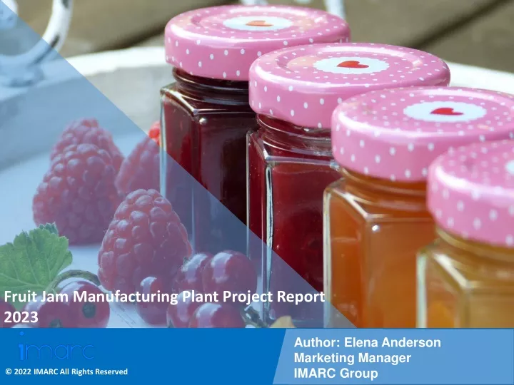 fruit jam manufacturing plant project report 2023
