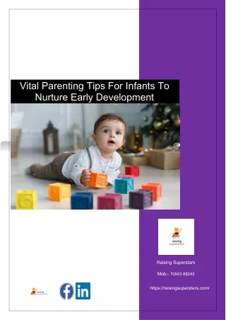 Vital Parenting Tips For Infants To Nurture Early Development