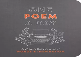 (PDF) One Poem a Day: A Writer's Daily Journal of Words & Inspiration Kindle