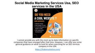 Social Media Marketing Services Usa, SEO services Usa