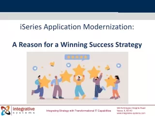 iseries application modernization a reason