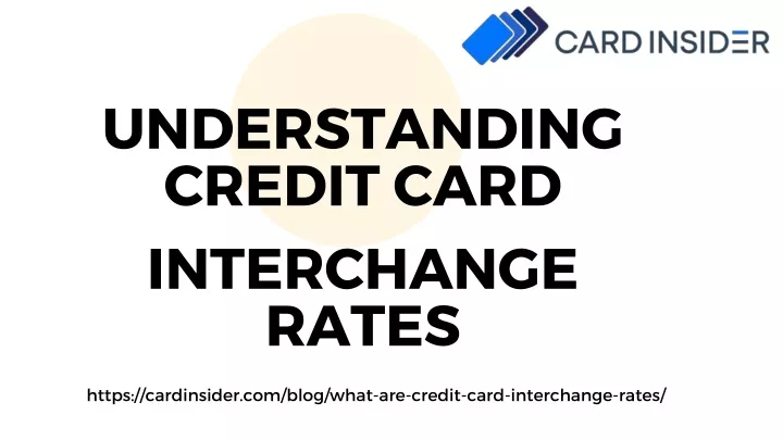 understanding credit card