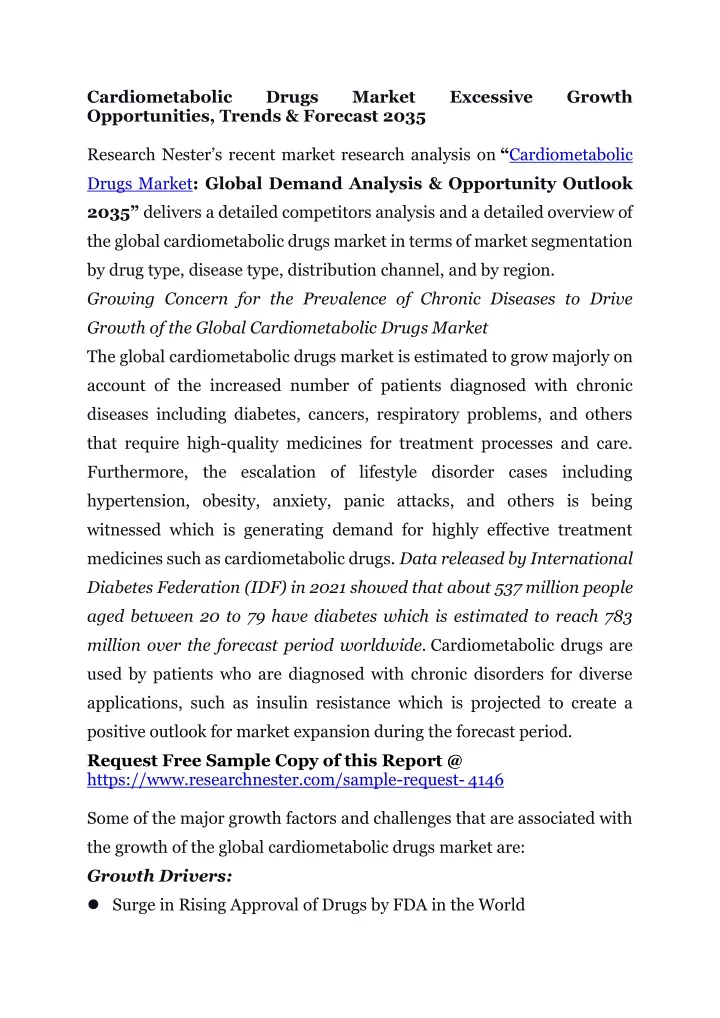 cardiometabolic opportunities trends forecast