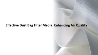 Effective Dust Bag Filter Media Enhancing Air Quality