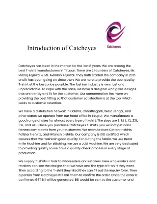 Introduction of Catcheyes