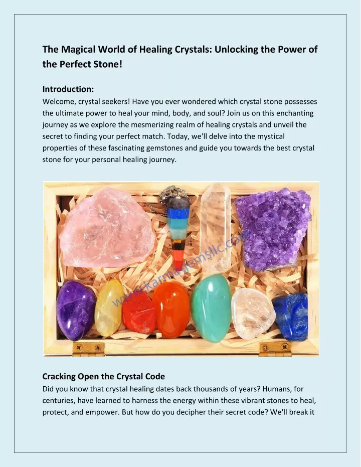 the magical world of healing crystals unlocking