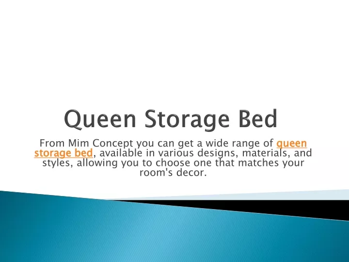 queen storage bed